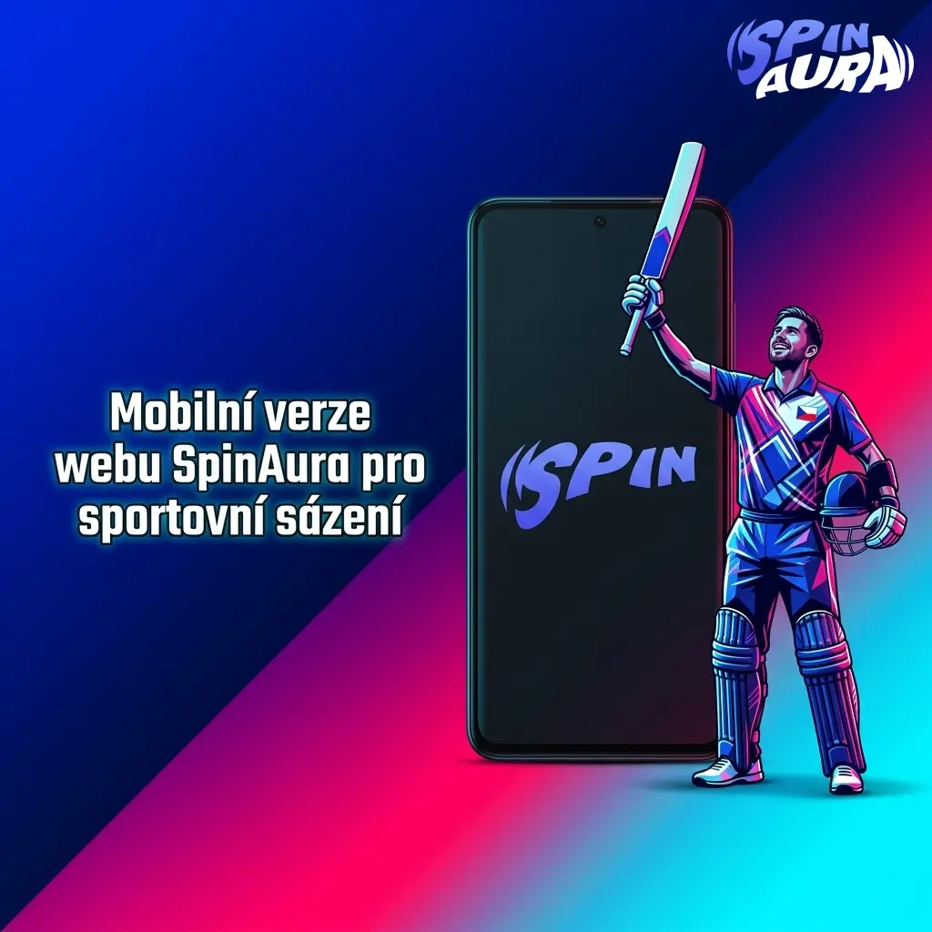 Mobilní verze webu SpinAura pro sportovní sázení v prohlížeči na Android i iOS zařízeních