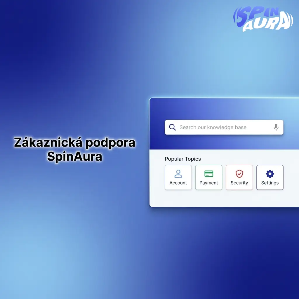 Zákaznická podpora SpinAura – živý chat, e-mail, telefon a centrum nápovědy pro hráče v češtině i angličtině