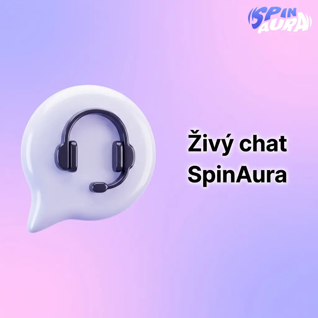 Živý chat SpinAura – rychlá podpora 24/7 v pravém dolním rohu webu pro dotazy, vklady i bonusy.